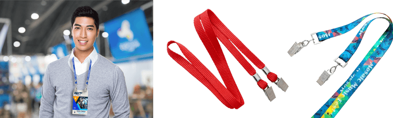 Lanyards met dubbele clips