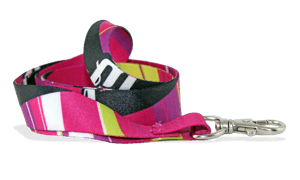 Gepersonaliseerde 20 mm satijnen lanyard - volledige kleurenprint
