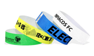 Tyvek polsbandjes 19 mm, met zwarte afdruk