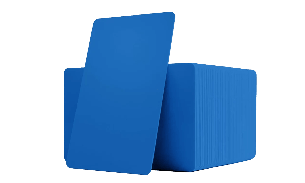 Blanco Blauwe PVC kaarten - 760 mic