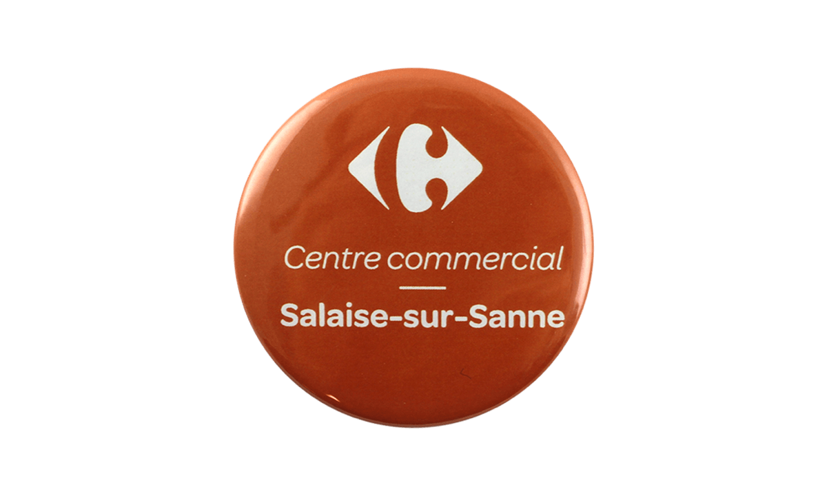 Knop badge 56mm Rond