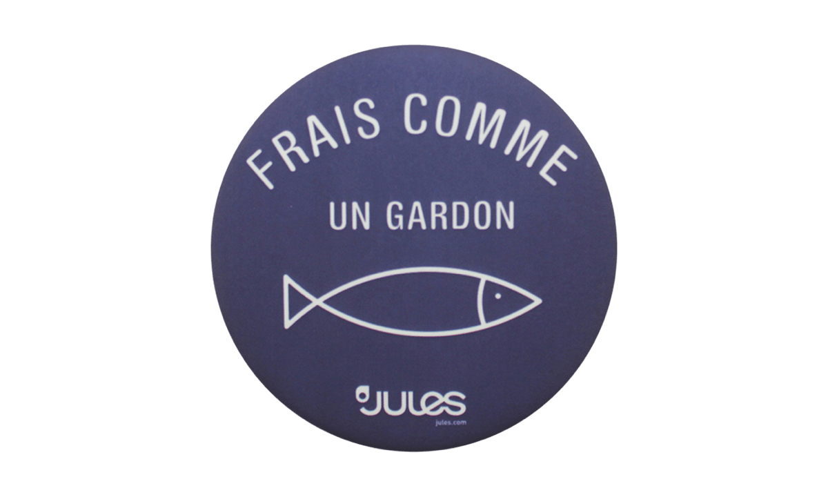 Knop badge 56mm Rond