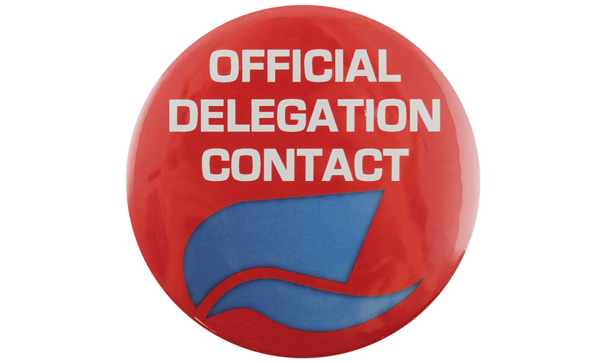 Knop badge 75mm Rond