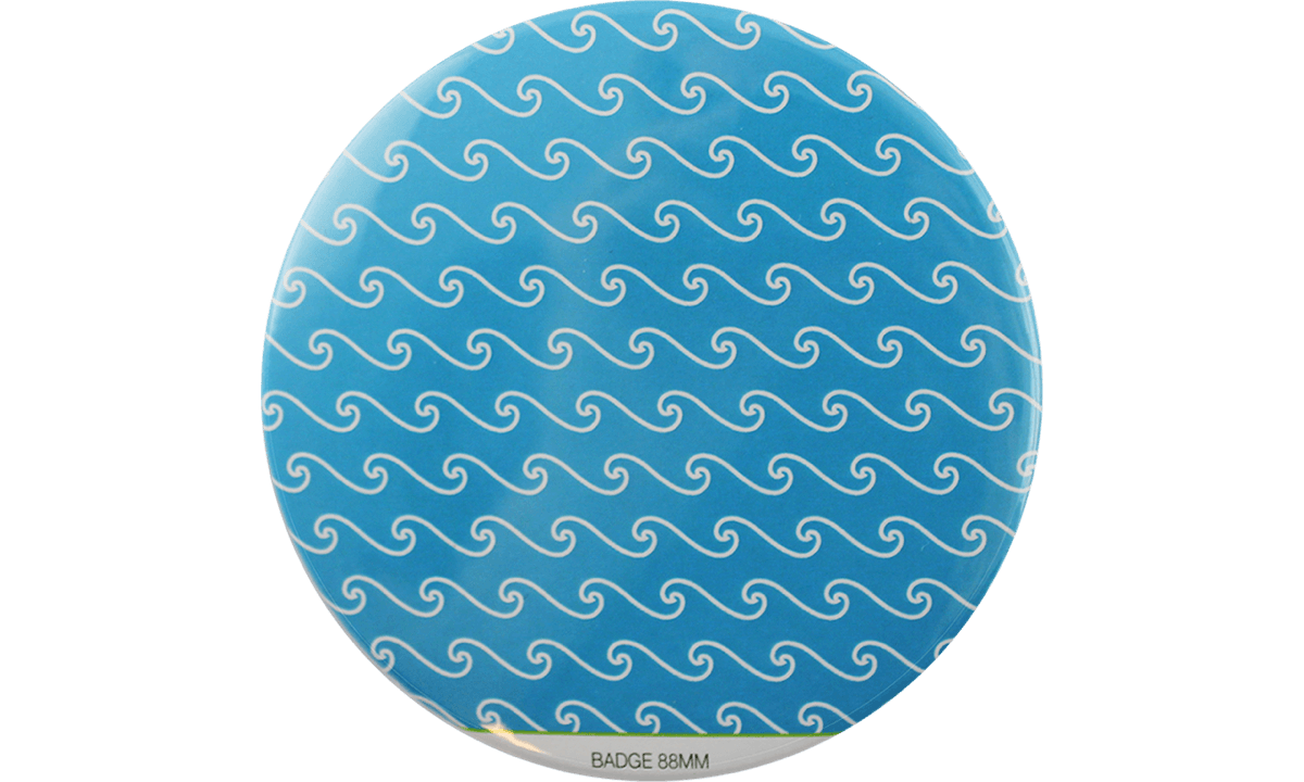 Knop badge 88mm Rond