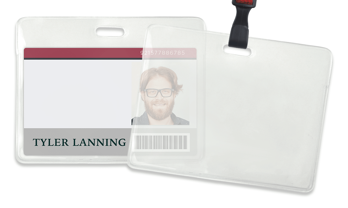 Vinyl badgehouder voor naderingskaarten (proximity card) - Creditcardformaat (CR80)