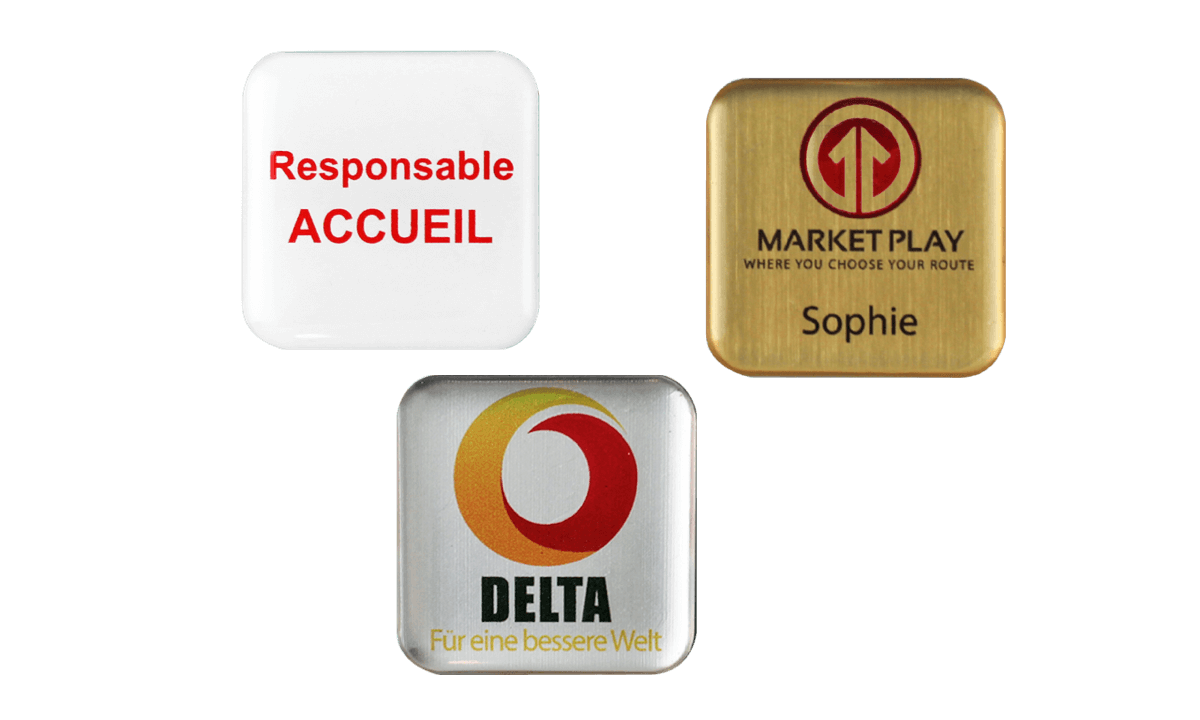 Premium Impress Naam badge, 32 X 32 mm