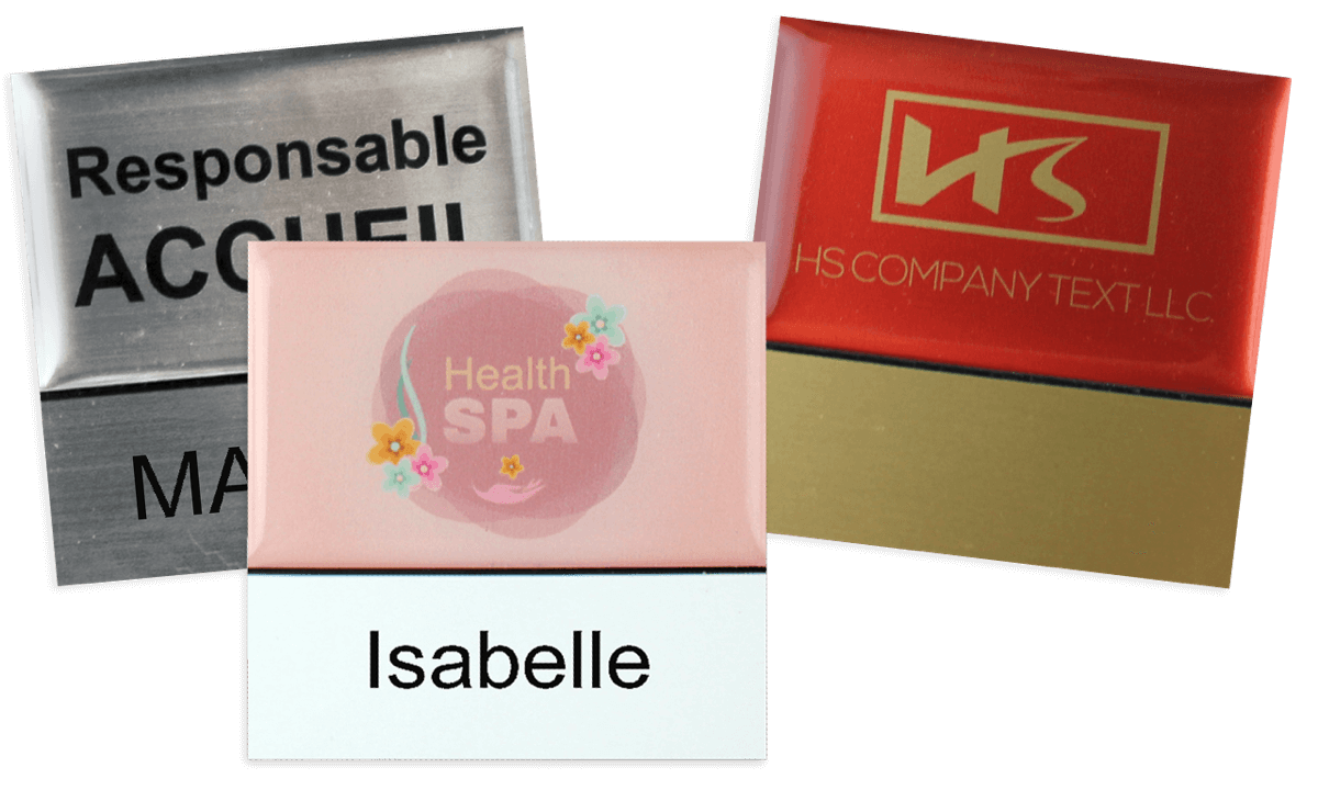 Premium Herbruikbare Naam badge, 50 X 50 mm - 18 mm zelfklevende etiketten