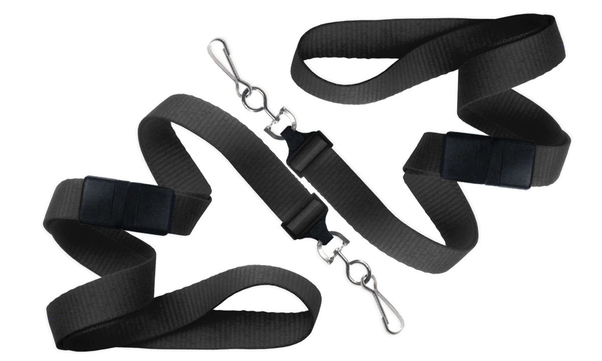 Platte 15 mm afbreekbare lanyard met metalen draaihaak