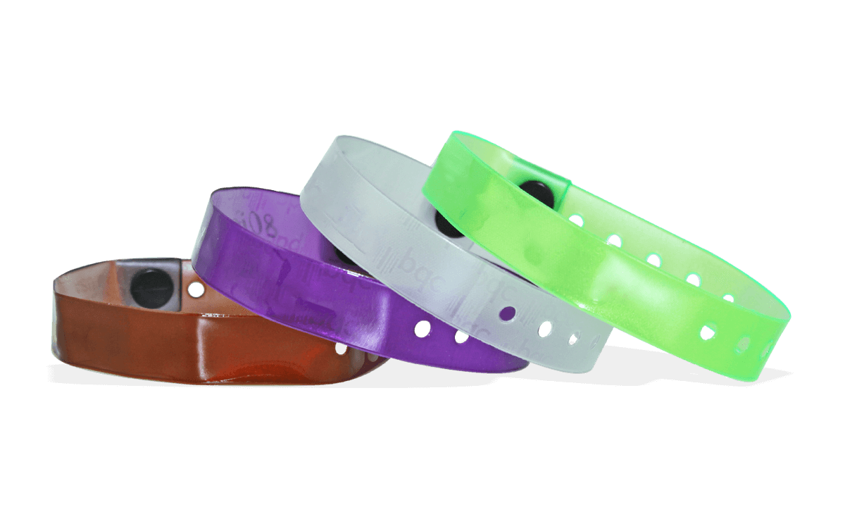 Doorschijnend vinyl polsbandjes, 13mm, zonder afdruk