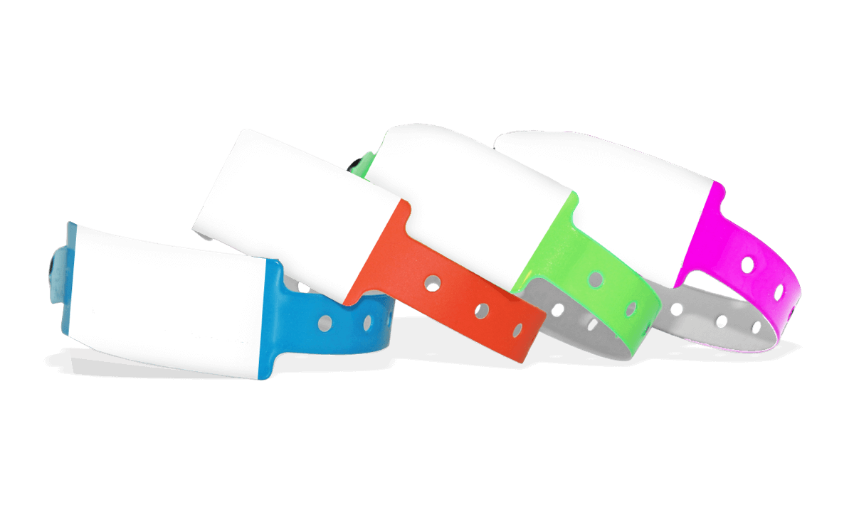 Vinyl Polsbandjes, 25 mm, met de hand beschrijfbaar