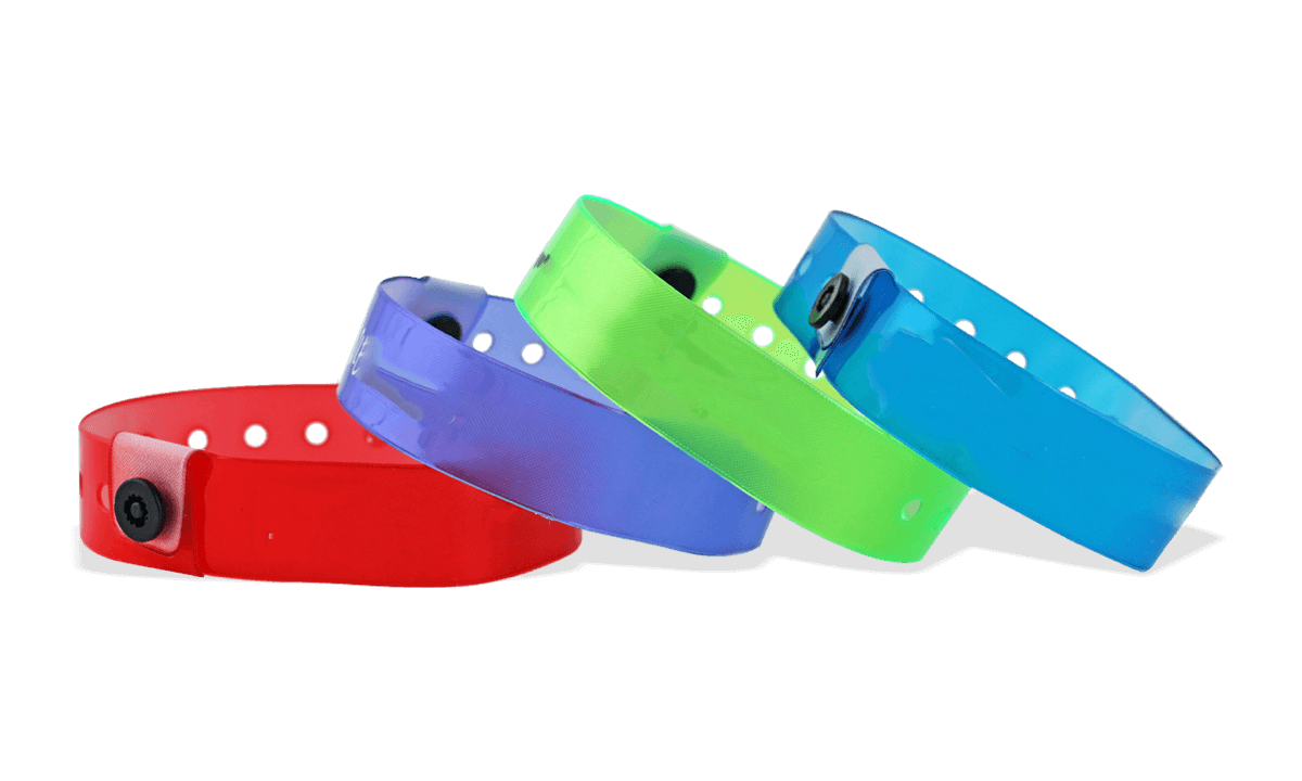 Doorschijnend vinyl polsbandjes, 19mm zonder afdruk