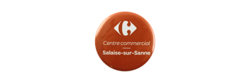 Knop badge 56mm Rond