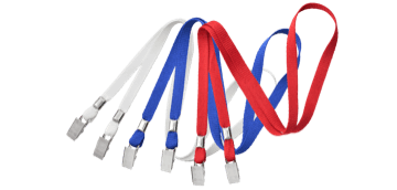 Platte 10 mm keycords met twee krokodil-clips