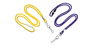 Ronde 3 mm lanyard met metalen draaihaak en veiligheidssluiting