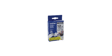 Brother P Touch Tapes, 12 mm, zwart bedrukking op transparante tape