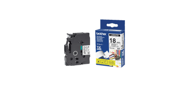 Brother P Touch Tapes, 18 mm, zwart bedrukking op transparante tape