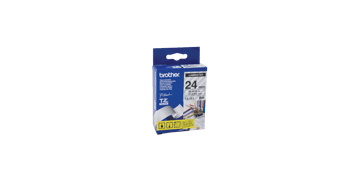 Brother P Touch Tapes, 24 mm, zwart bedrukking op transparante tape