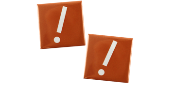 Knop badge 40X40mm, vierkant