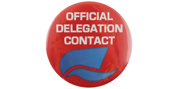 Knop badge 75mm Rond