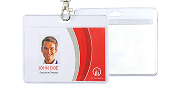 Vinyl badgehouder - 105 x 70 mm inzetstuk
