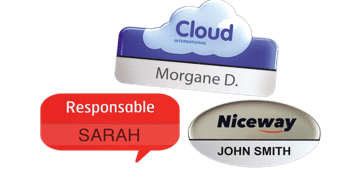 Premium herbruikbare Naam Badge, speciale Vorm