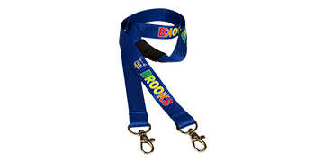 Gepersonaliseerde 25 mm True Color lanyard met dubbele sluiting - volledige kleurenprint