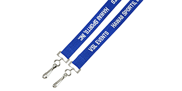 Gepersonaliseerde 15 mm economische lanyards voor evenementen met dubbele sluiting - bedrukking in één kleur