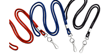 Ronde 3 mm lanyard met metalen draaihaak