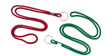 Ronde 3 mm lanyard met metalen sleutelring