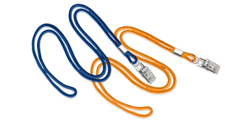 Ronde 3 mm lanyard met metalen krokodil clip