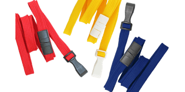 Buisvormige 10 mm afbreekbare lanyards met plastic haak