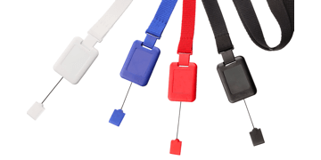 Platte 15 mm afneembare lanyards met SlimReel systeem