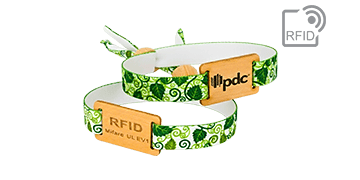 RFID-polsbandjes van gerecycled satijn met schuif sluiting van bamboe, Kyoto