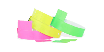 Vinyl polsbandjes met 3 afneembare tabs, 19mm zonder afdruk