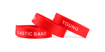 Gepersonaliseerde Stretch polsbandjes, Maat Medium