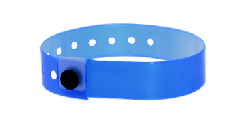 Doorschijnend vinyl polsbandjes, 19mm zonder afdruk, Blueberry