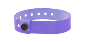 Doorschijnend vinyl polsbandjes, 19mm zonder afdruk, Aqua Violet