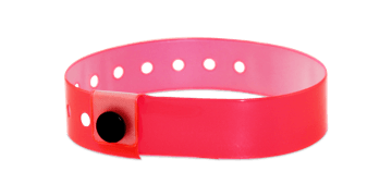 Doorschijnend vinyl polsbandjes, 19mm zonder afdruk, Strawberry Red